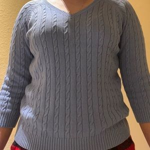Blue knitted Sweater